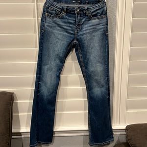 Blue bootcut jeans